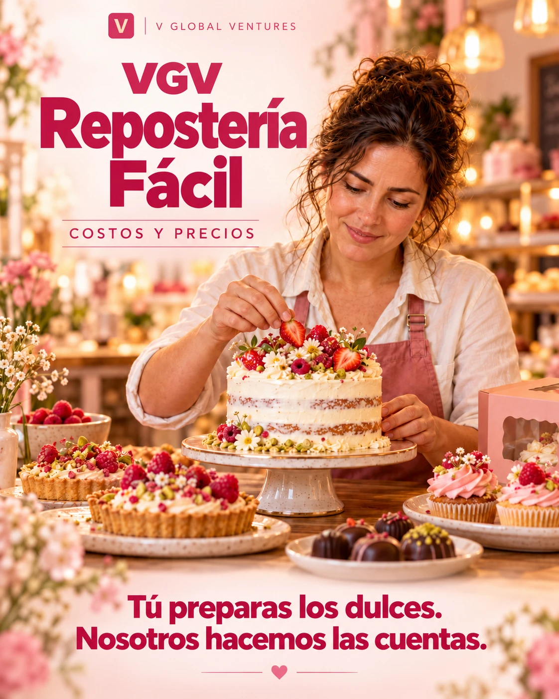 Portada de VGV Repostería Fácil: Tú preparas los dulces. Nosotros hacemos las cuentas.